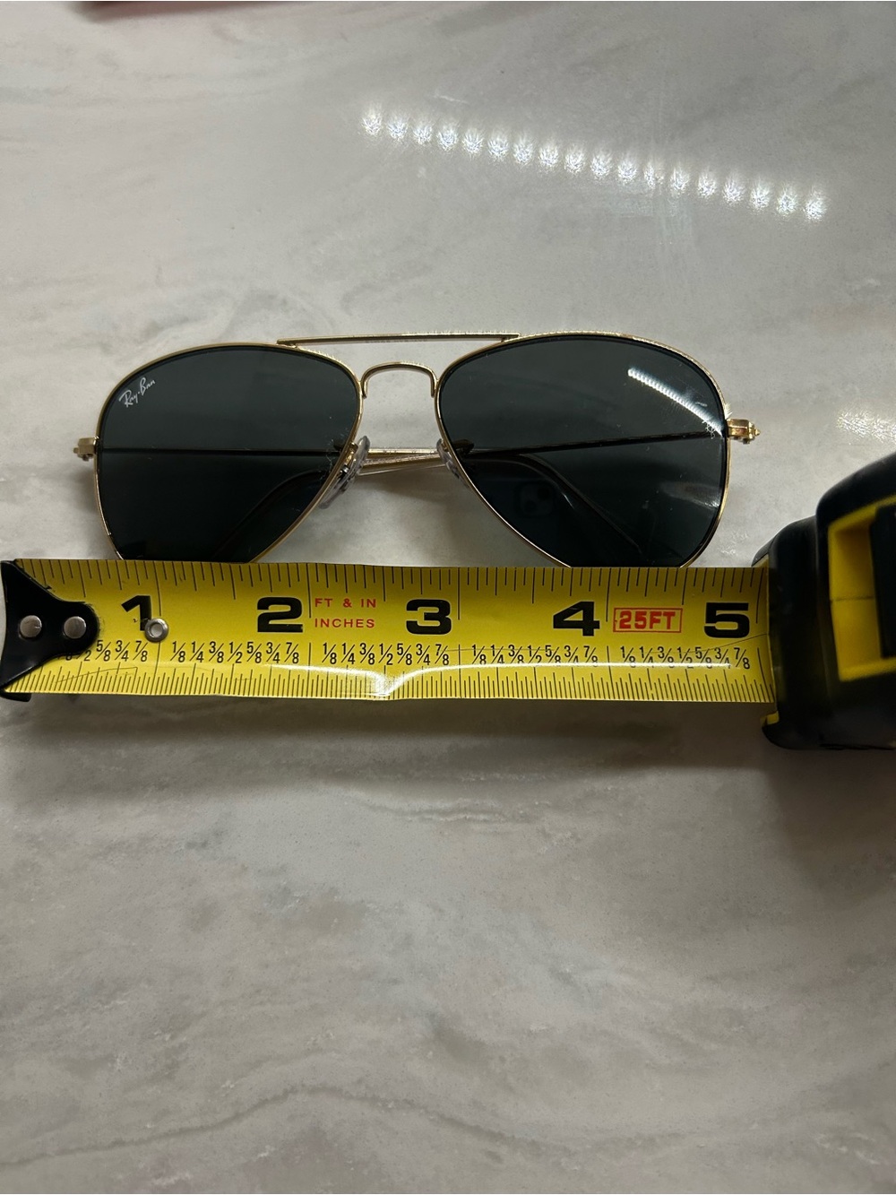 Ray-Ban Kids Aviator Sunglasses in Gold with Brown Lenses - Picture 14 of 15